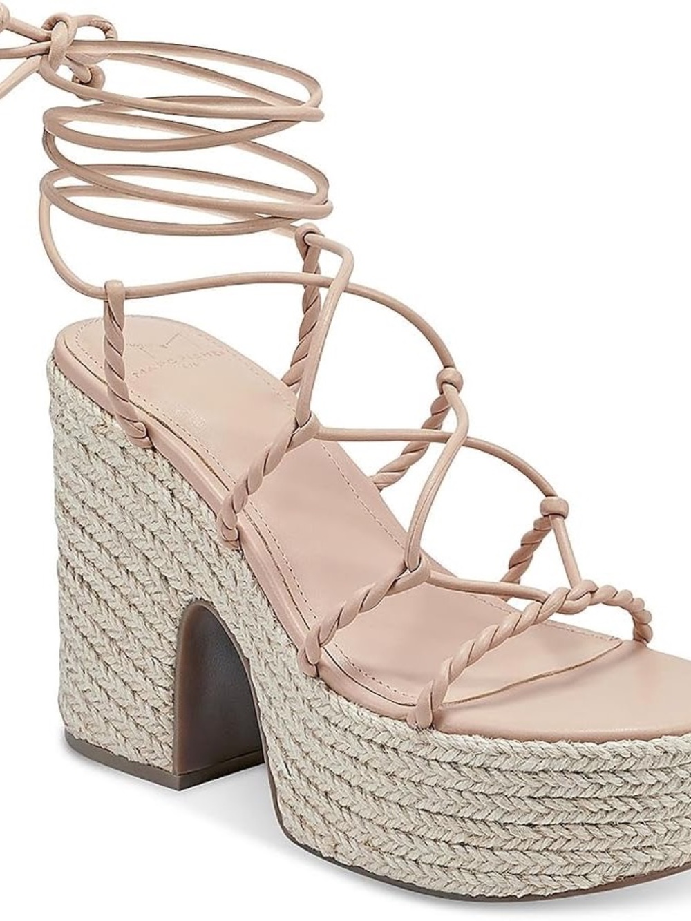 Marc Fisher Oliver Tan Strappy Platform Espadrille Sandals